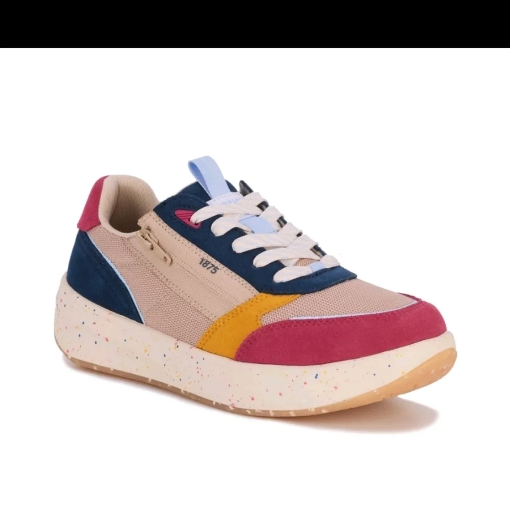 Drew Shoe Women's Orthotic Sneaker Happy - Multi Suede Combo 10839